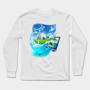 FrutigerAero World Long Sleeve T-Shirt